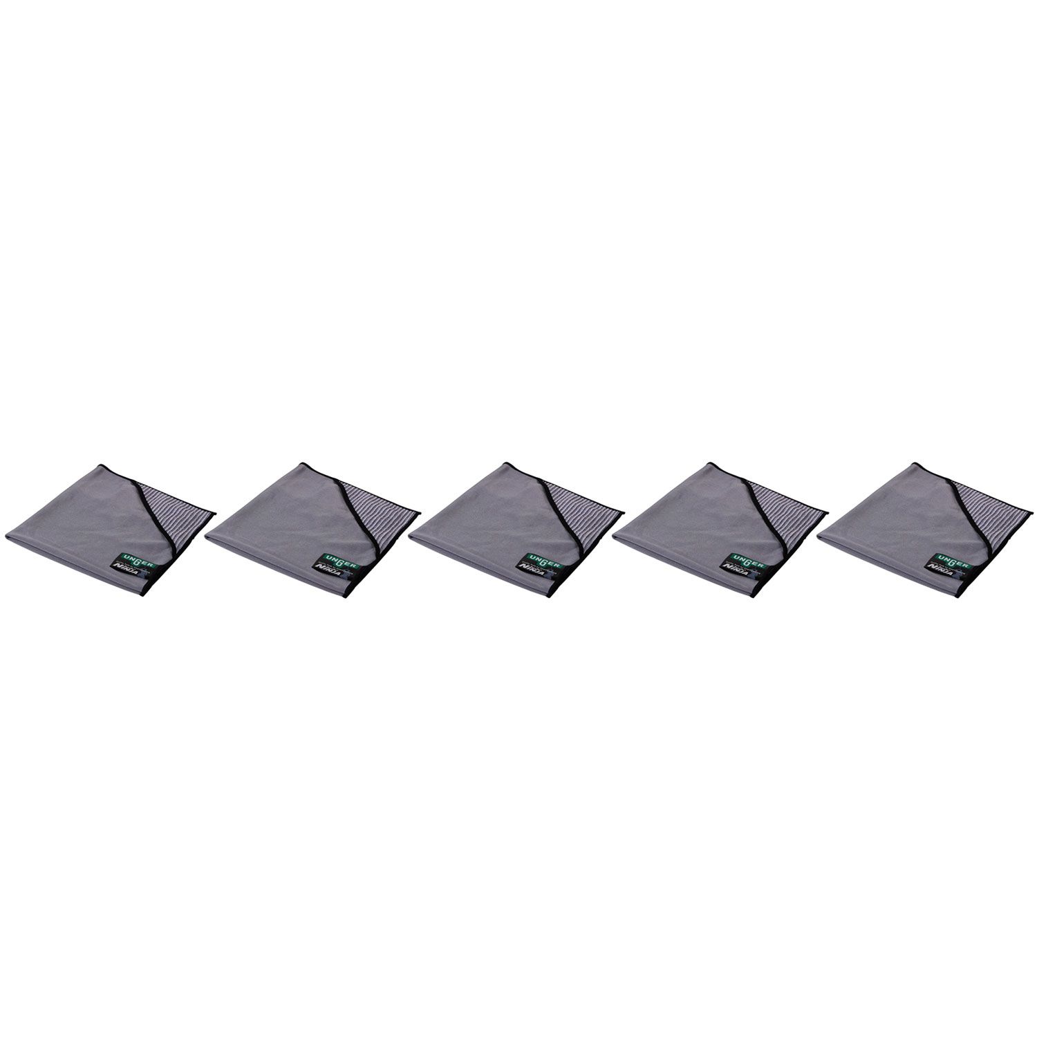 Unger ErgoTec Ninja MicroWipe 5 x Mikrofasertuch MN60H 80 x 60 cm Grau