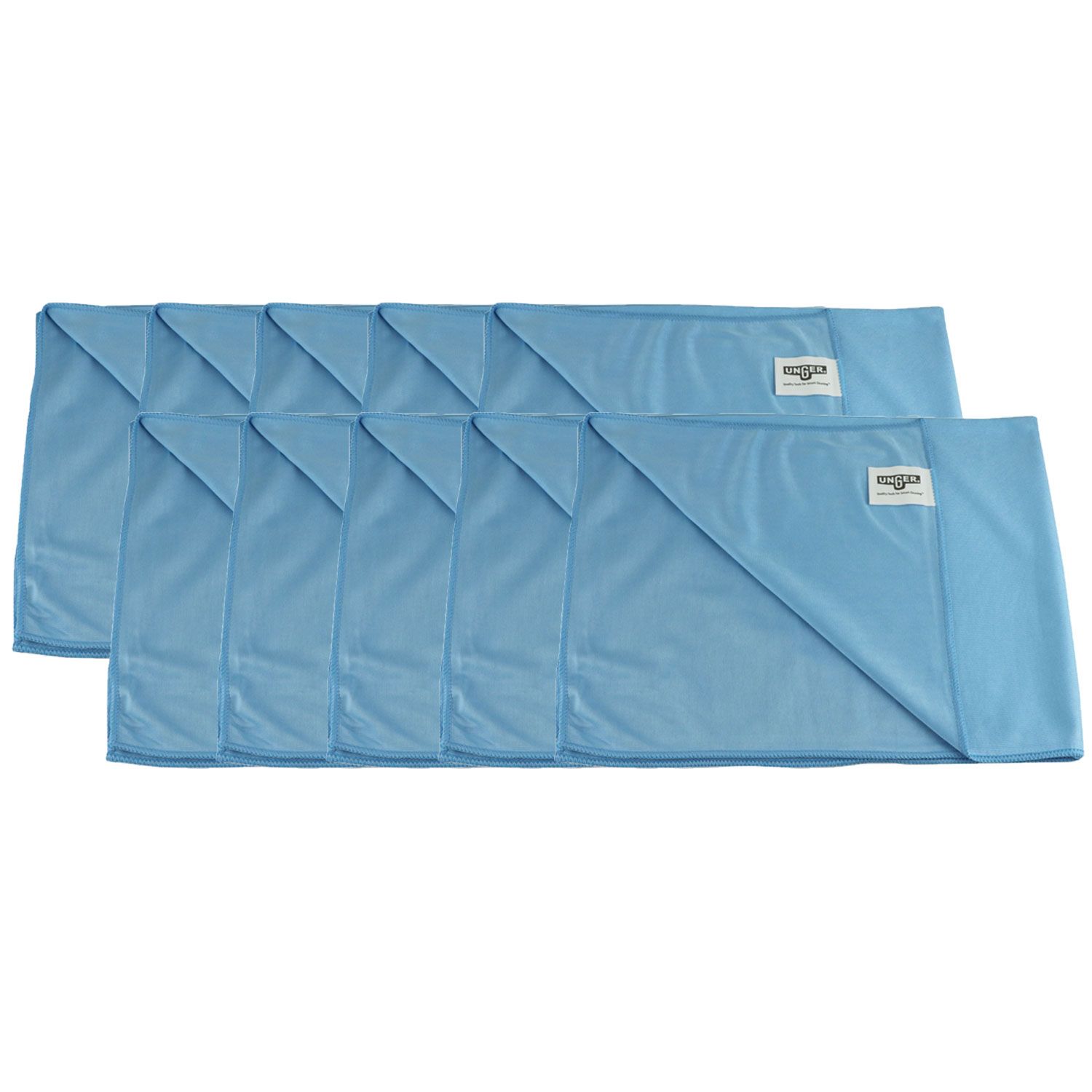 Unger MicroWipe 10x Lite blau Microfasertuch Glas und Fensterreinigung 60 x 80cm