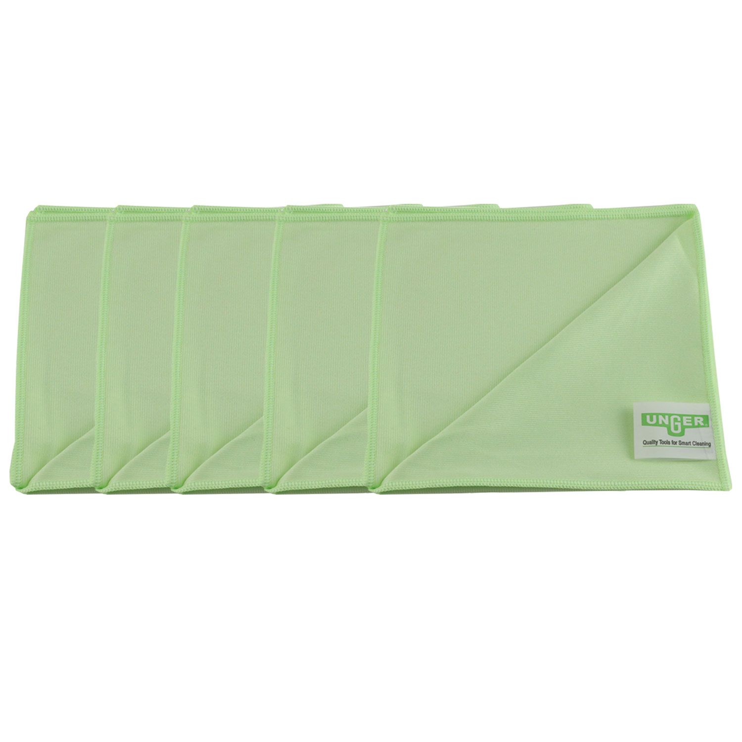 Unger MicroWipe 5 x blau Microfasertuch Glas und Fensterreinigung 60 x 80 cm