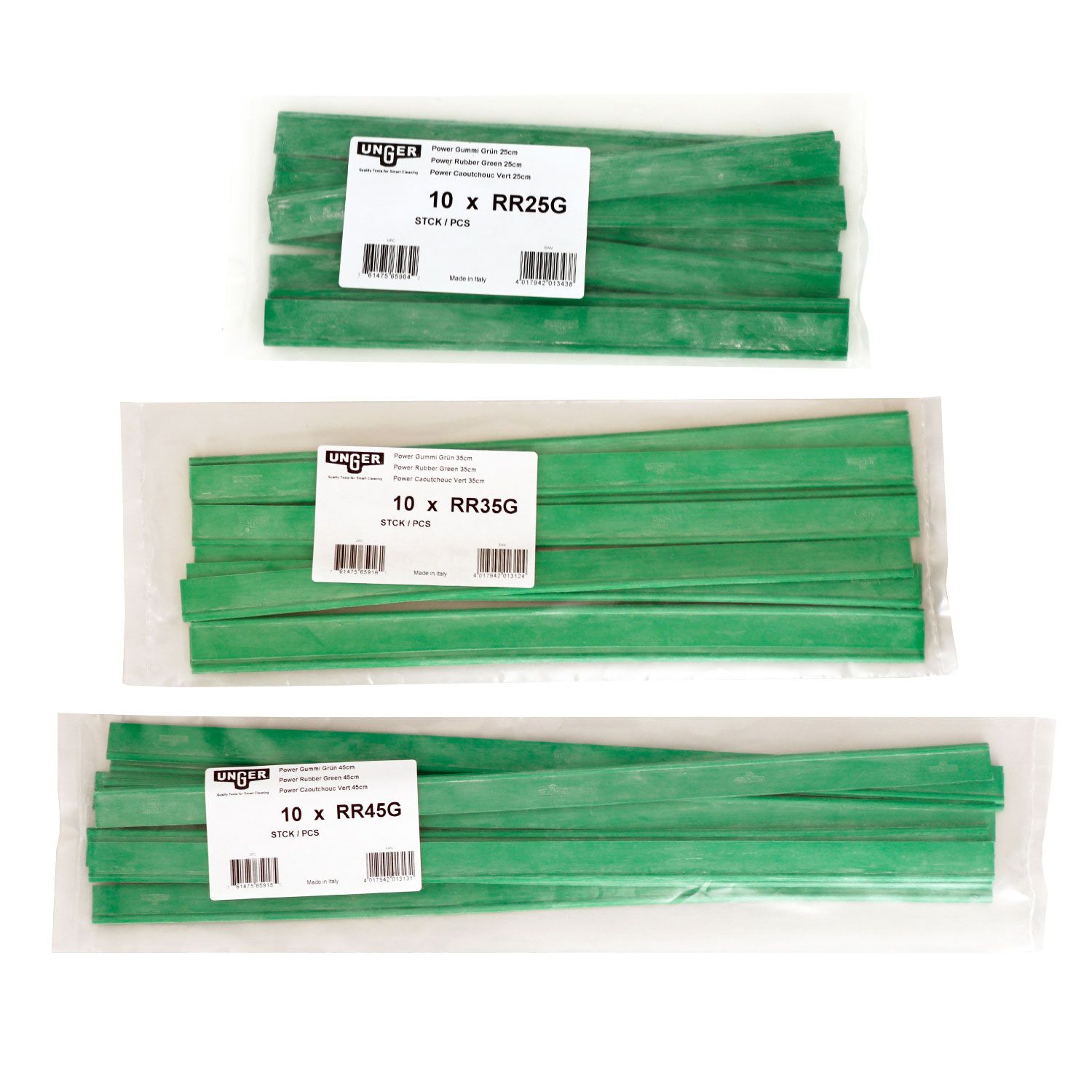 Unger Power Wischergummi 10 St�ck soft - verschiedene Gr��en