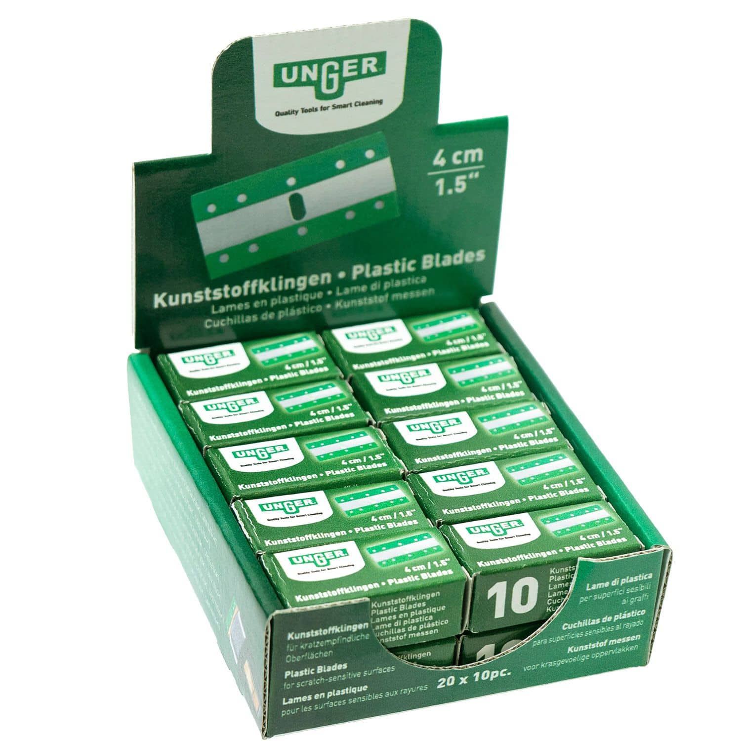 Unger SRB4P 4 cm Kunststoffklingen Box 10 Klingen f�r Sicherheitsschaber
