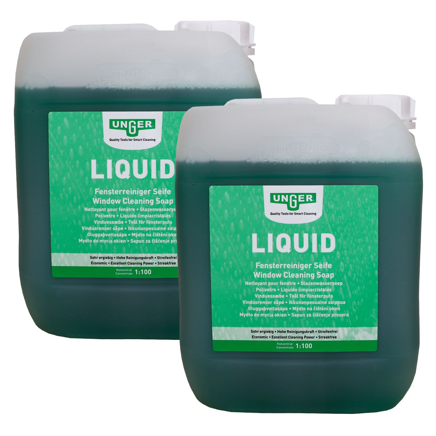 Unger's Liquid FR500 2 x 5 Liter Fensterreiniger Seife Professional Kanister