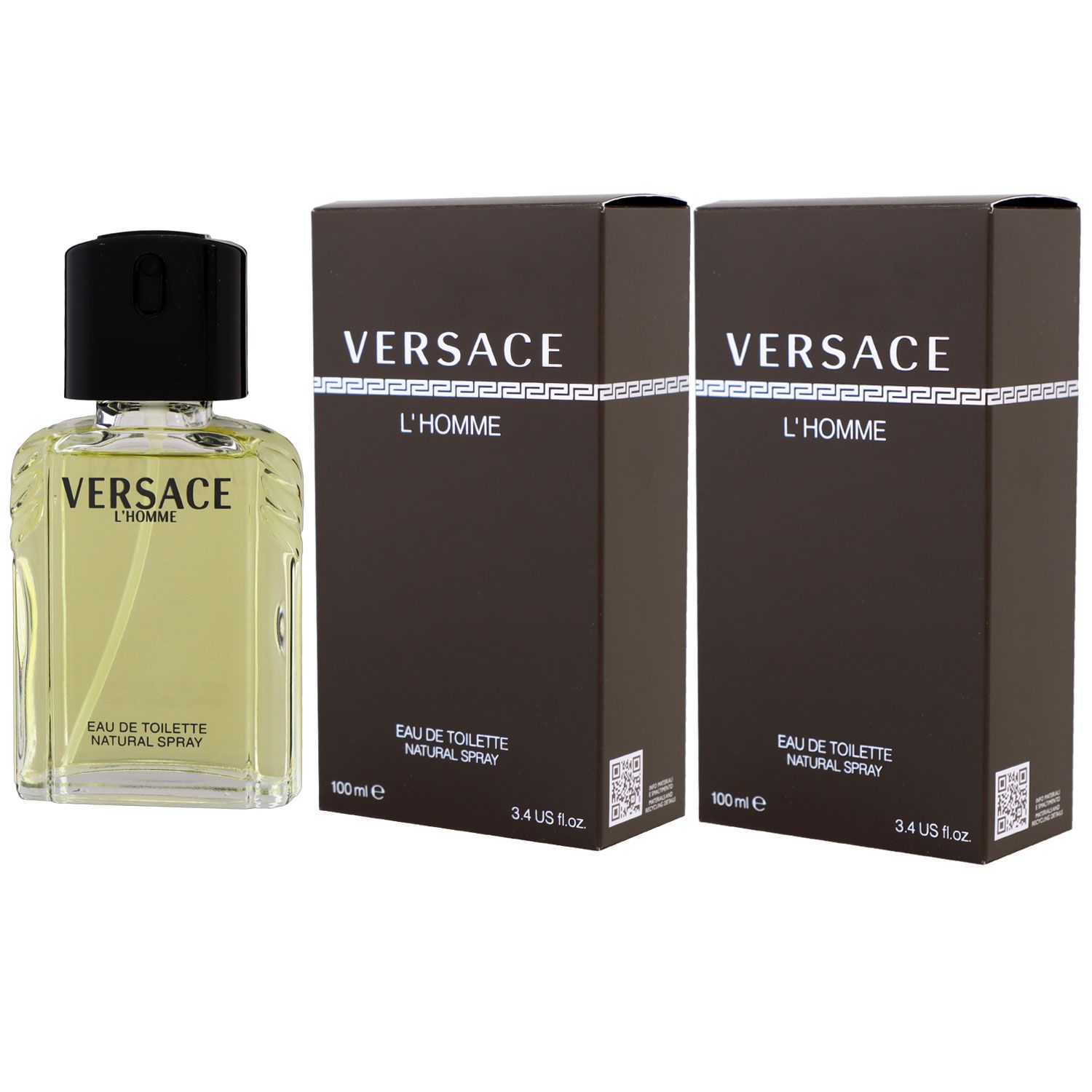 Versace L Homme 2 x 100 ml Eau de Toilette EDT Set Herrenduft Herren Duft