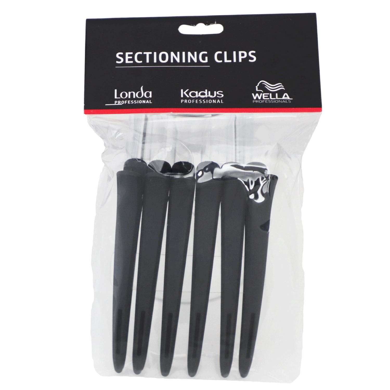 Wella Abteilclips 6 St�ck Schwarz Black Haarclip Abteilklammern