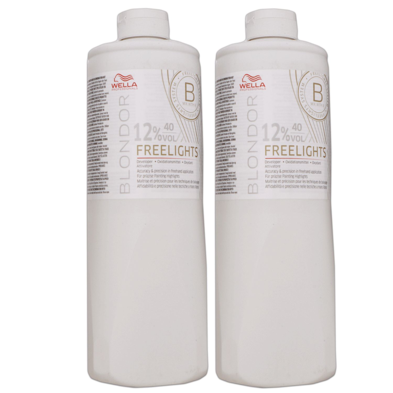 Wella Blondor Freelights 12 % 2 x 1000 ml Entwickler Set