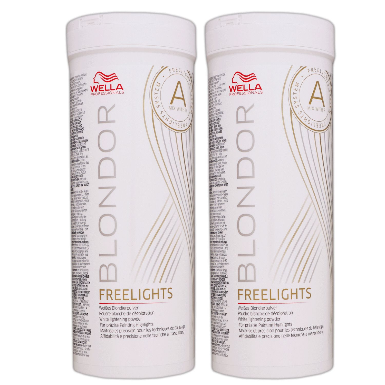 Wella Blondor Freelights 2 x 400 g wei�es Blondierpulver Set