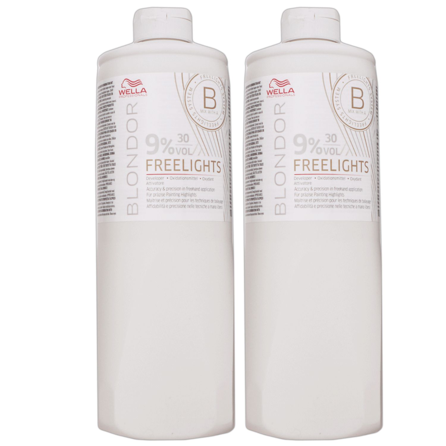 Wella Blondor Freelights 9 % 2 x 1000 ml Entwickler Set