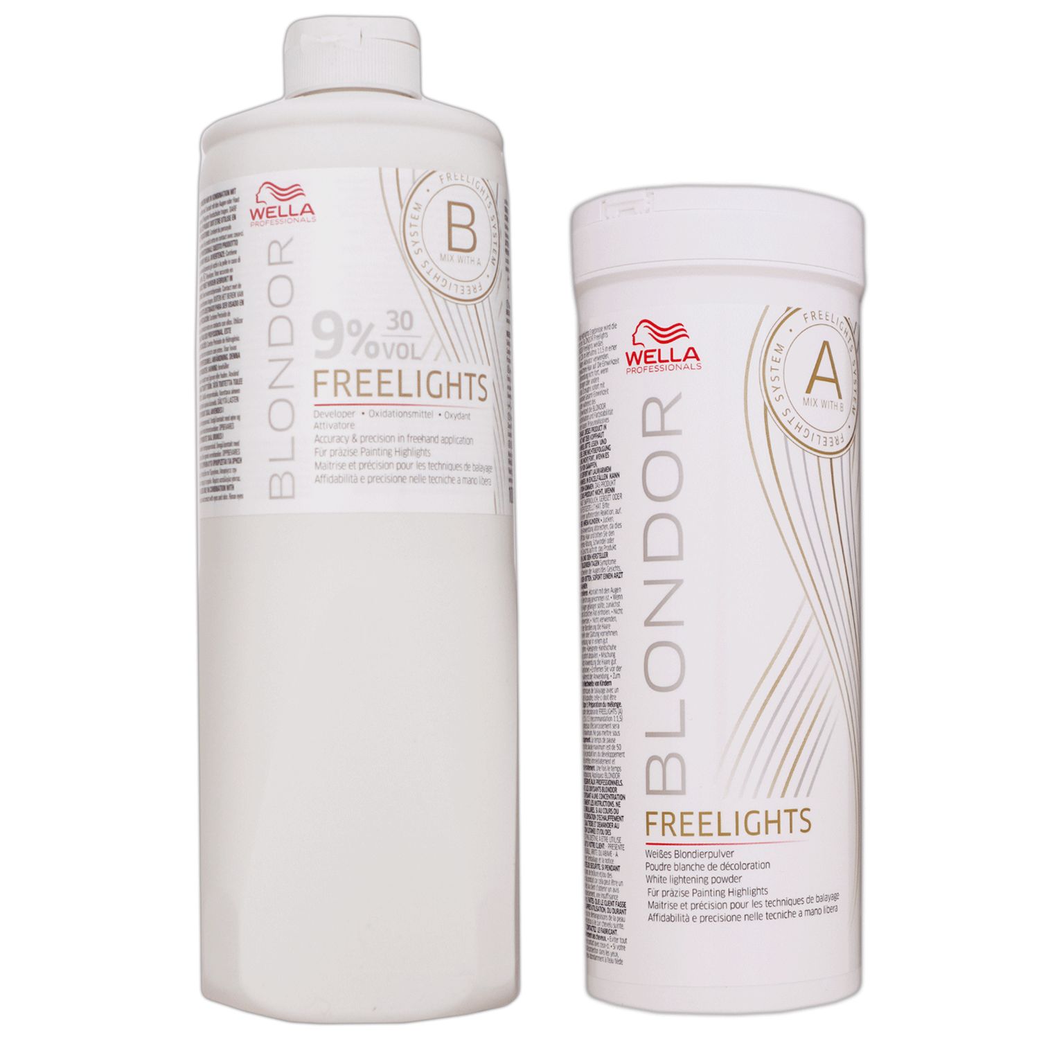Wella Blondor Freelights 9% & 400g wei�es Blondierpulver