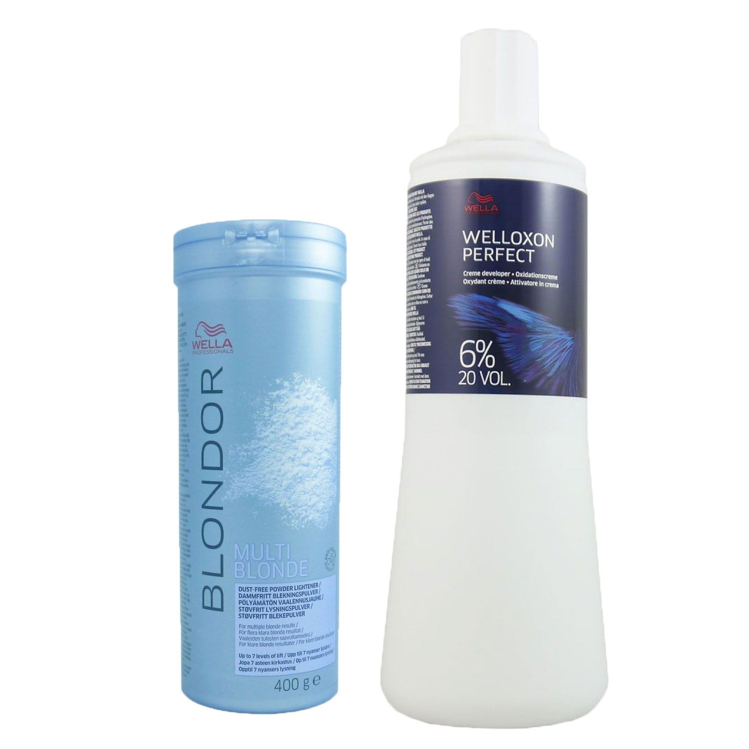 Wella Blondor Multi Blonde Powder 400 G & Welloxon Perfect 6% Bei