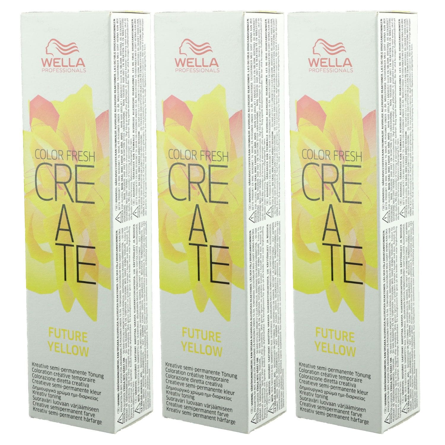 Wella Color Fresh Create 3 x 60 ml 12 Future Yellow Set