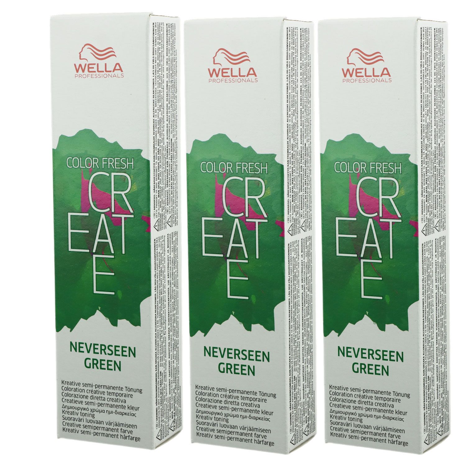 Wella Color Fresh Create 3 x 60 ml 3 Never Seen Green Set