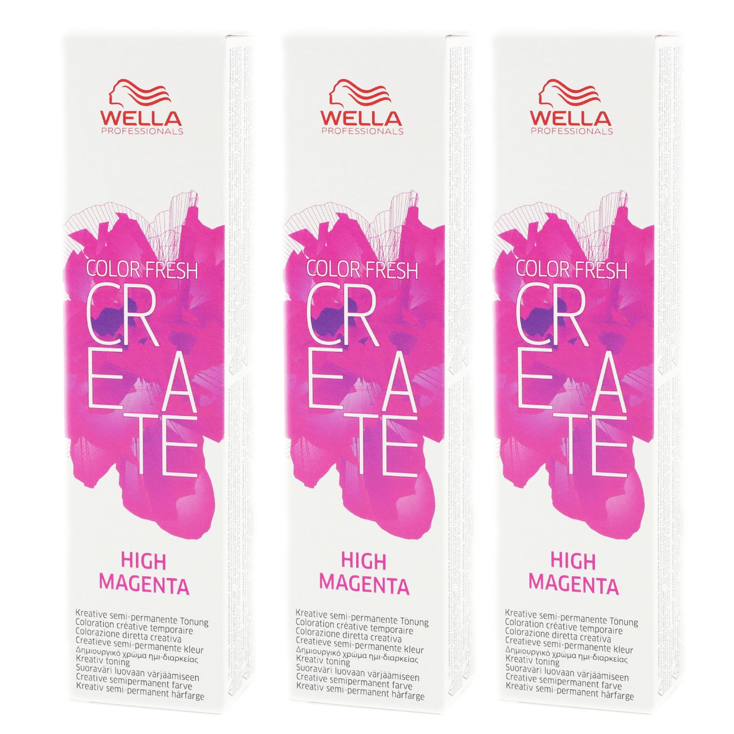 Wella Color Fresh Create 3 x 60 ml - 7 High Magenta Set