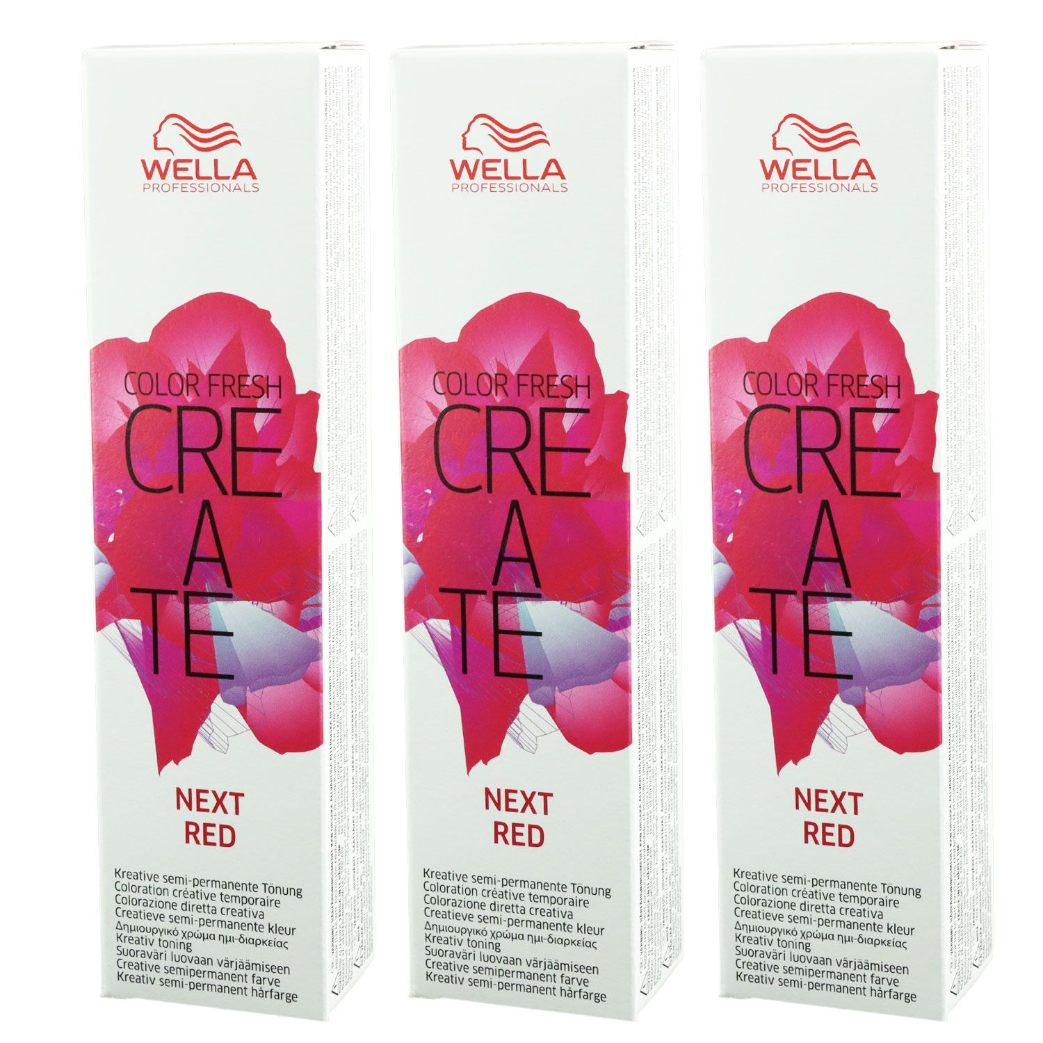 Wella Color Fresh Create 3 x 60 ml - 8 Next Red Set