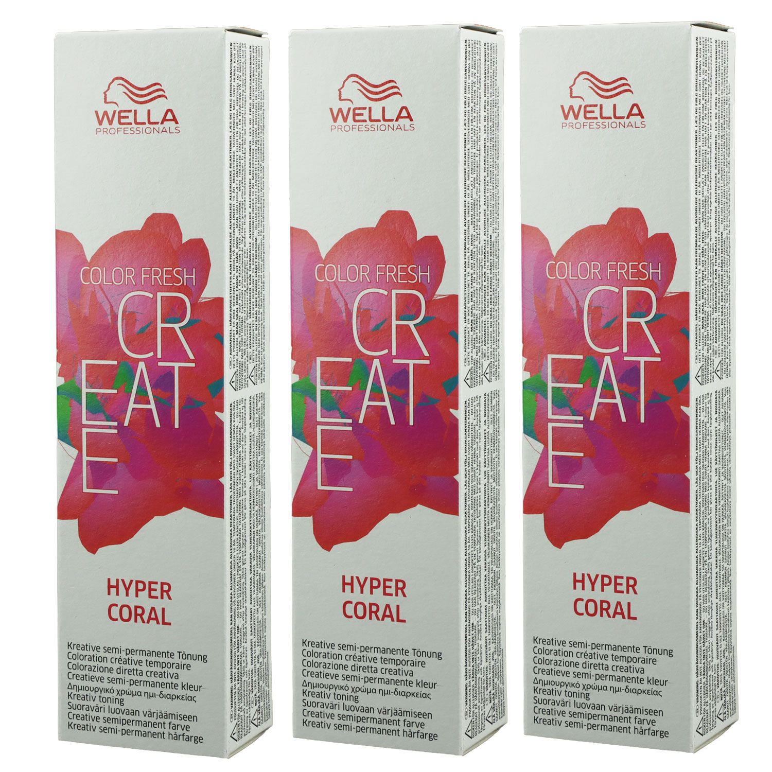 Wella Color Fresh Create 3 x 60 ml - 9 Hyper Coral Set