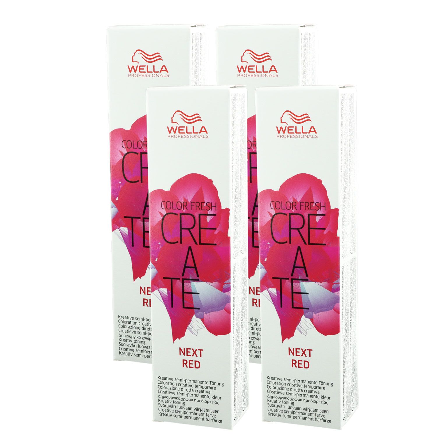 Wella Color Fresh Create 4 x 60 ml - 8 Next Red Set