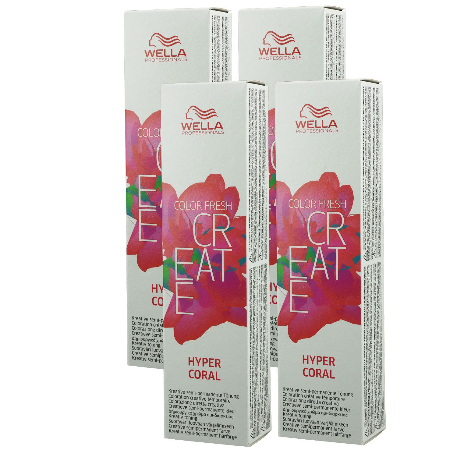 Wella Color Fresh Create 4 x 60 ml - 9 Hyper Coral Set