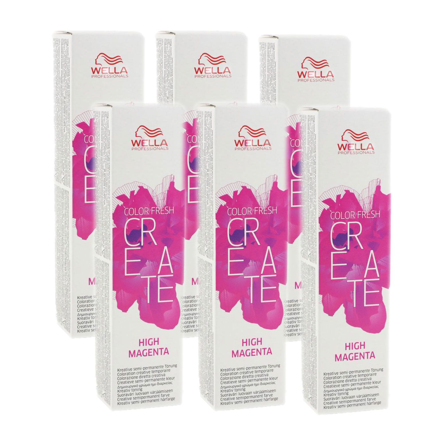 Wella Color Fresh Create 6 x 60 ml - 7 High Magenta Set
