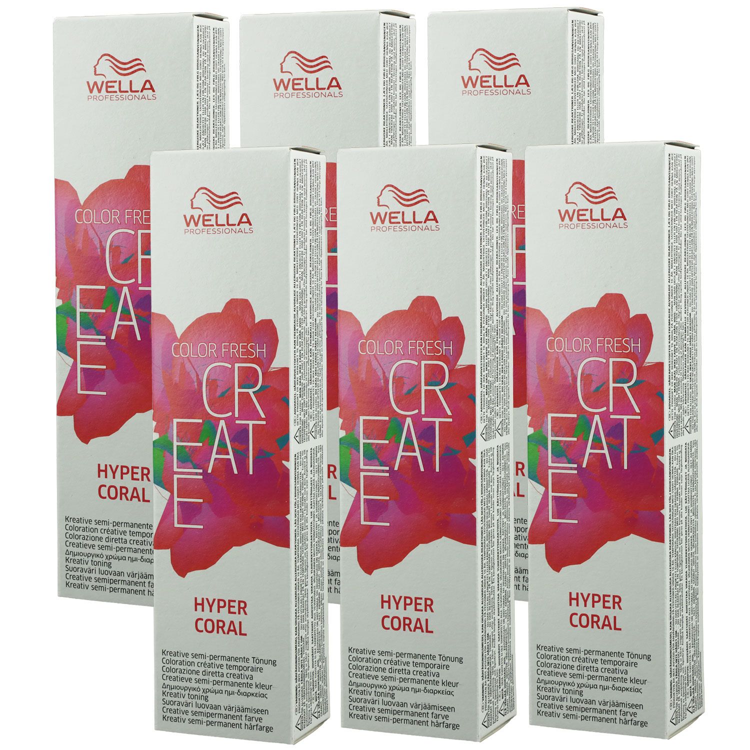 Wella Color Fresh Create 6 x 60 ml - 9 Hyper Coral Set