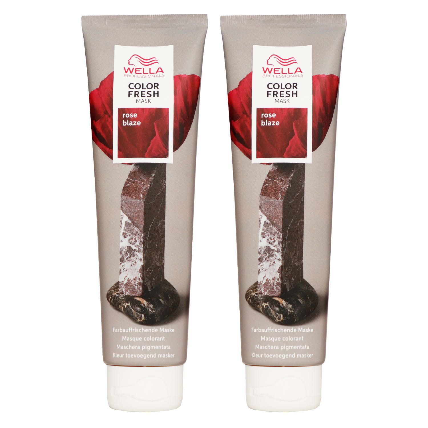 Wella Color Fresh Mask 2 x 150 ml T�nungsmaske Farbmaske Rose Blaze Set