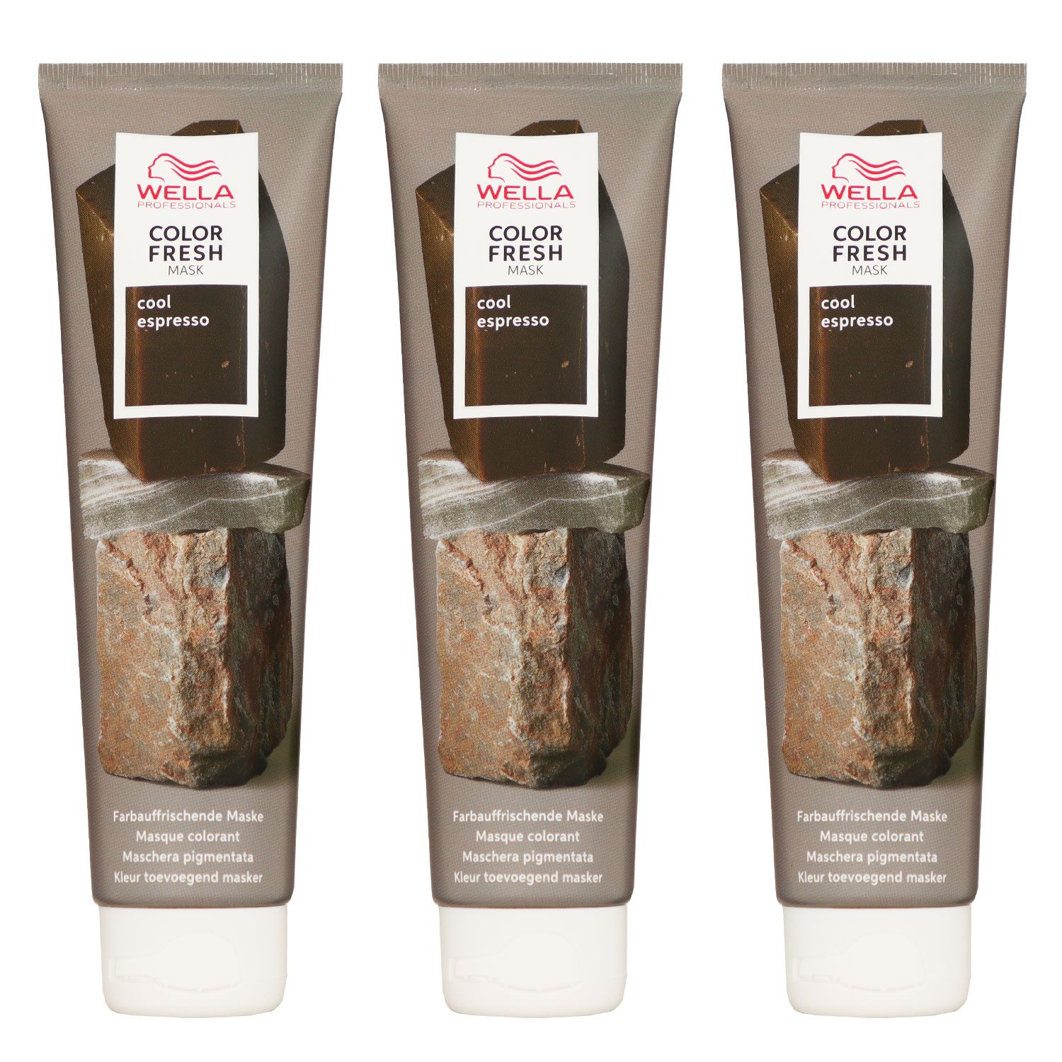 Wella Color Fresh Mask 3 x 150 ml T�nungsmaske Farbmaske Cool Espresso Set