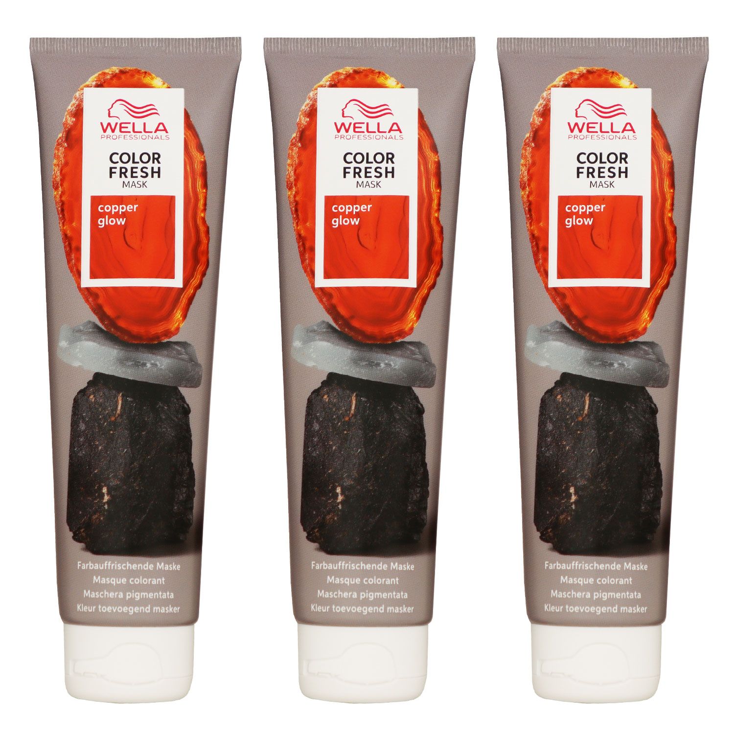 Wella Color Fresh Mask 3 x 150 ml T�nungsmaske Farbmaske Copper Glow Set