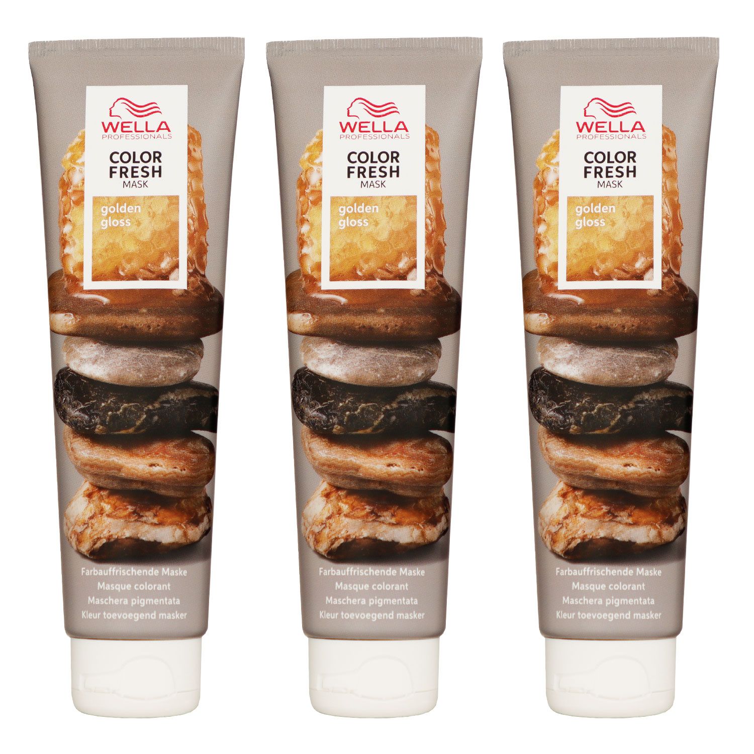 Wella Color Fresh Mask 3 x 150 ml T�nungsmaske Farbmaske Golden Gloss Set