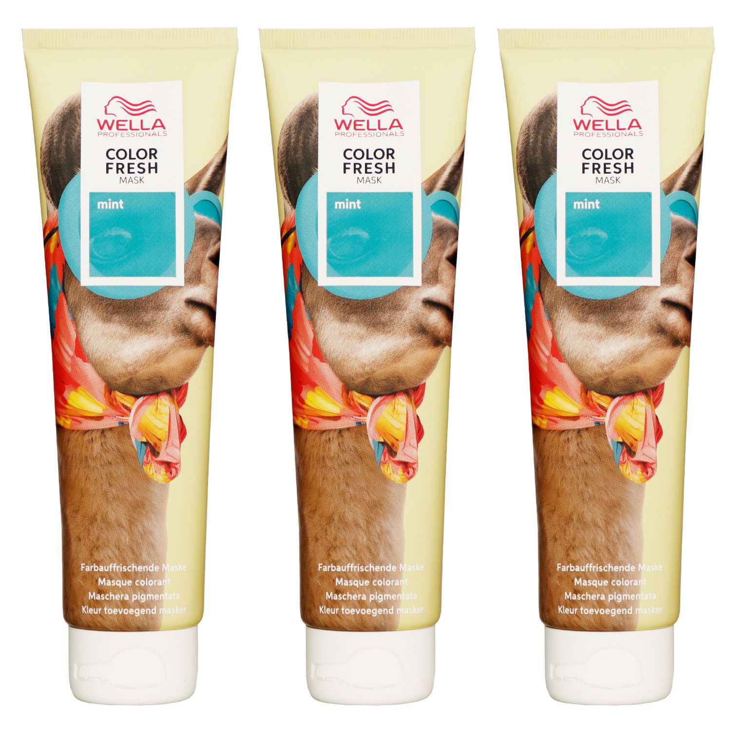 Wella Color Fresh Mask 3 x 150 ml T�nungsmaske Farbmaske Mint Set