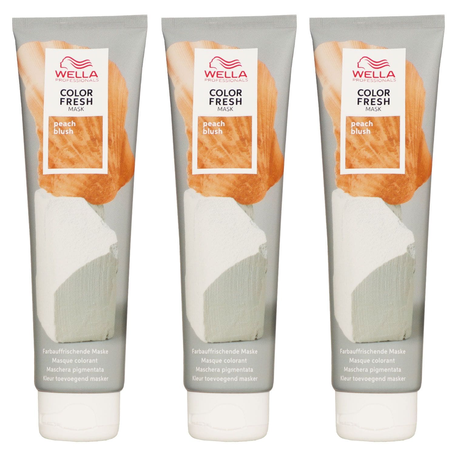 Wella Color Fresh Mask 3 x 150 ml T�nungsmaske Farbmaske Peach Blush Set