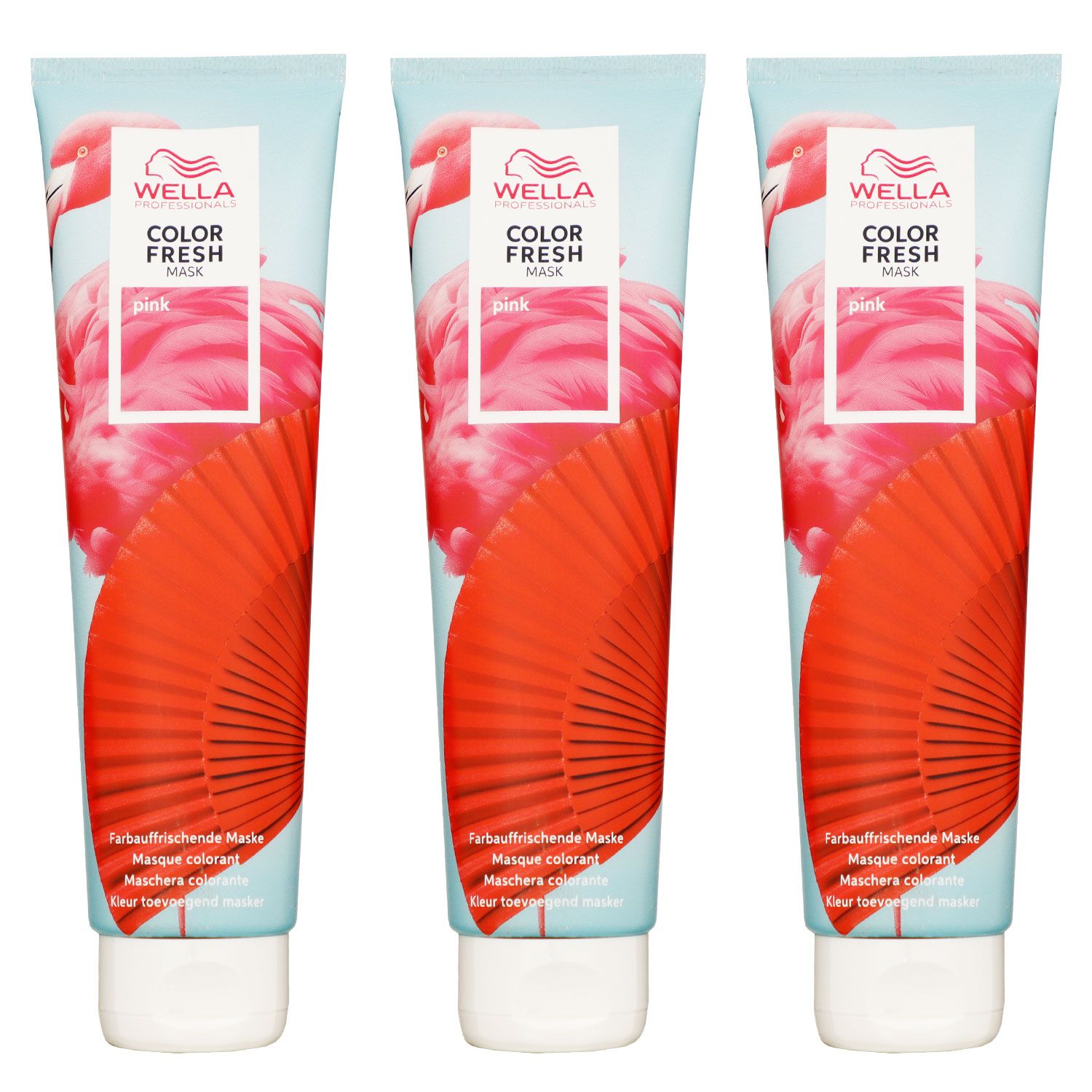 Wella Color Fresh Mask 3 x 150 ml T�nungsmaske Farbmaske Pink Set