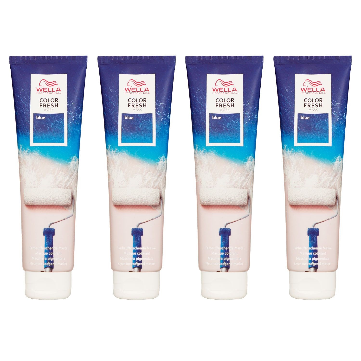 Wella Color Fresh Mask 4 x 150 ml T�nungsmaske Farbmaske Blue Set