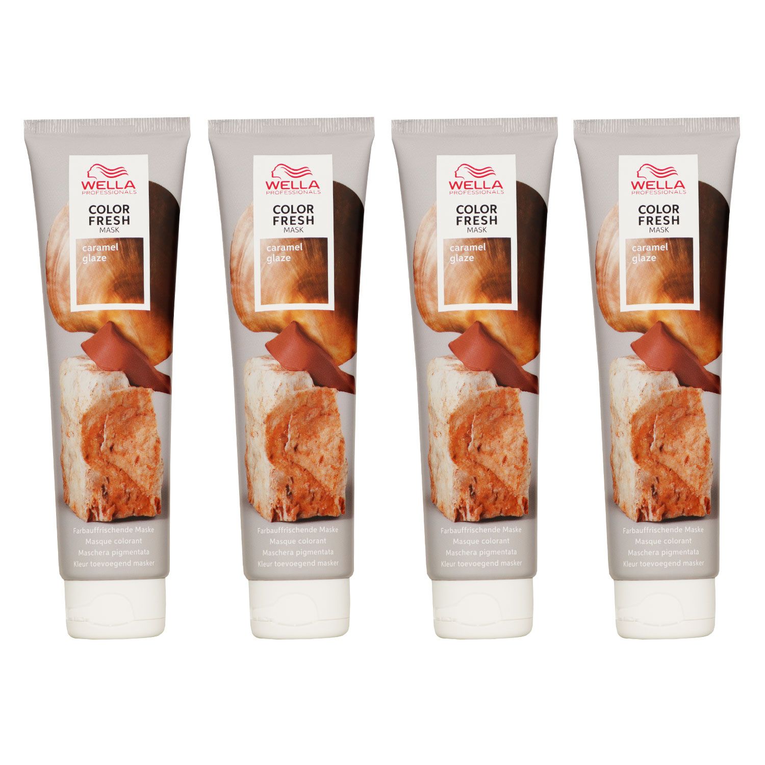 Wella Color Fresh Mask 4 x 150 ml T�nungsmaske Farbmaske Caramel Glaze Set