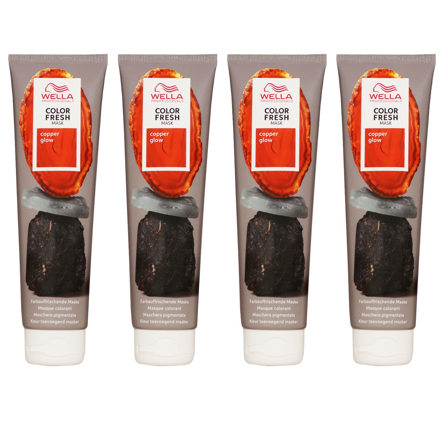 Wella Color Fresh Mask 4 x 150 ml T�nungsmaske Farbmaske Copper Glow Set