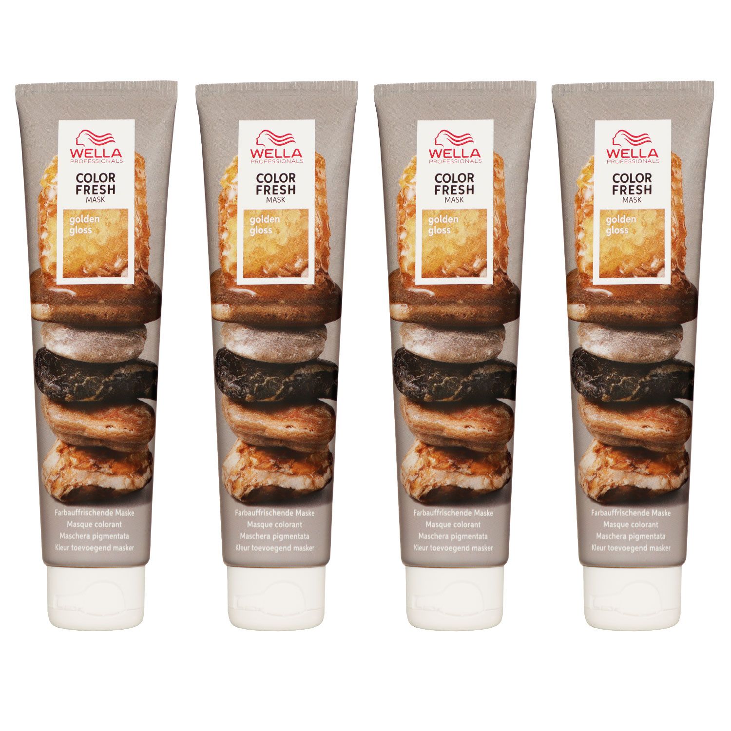 Wella Color Fresh Mask 4 x 150 ml T�nungsmaske Farbmaske Golden Gloss Set