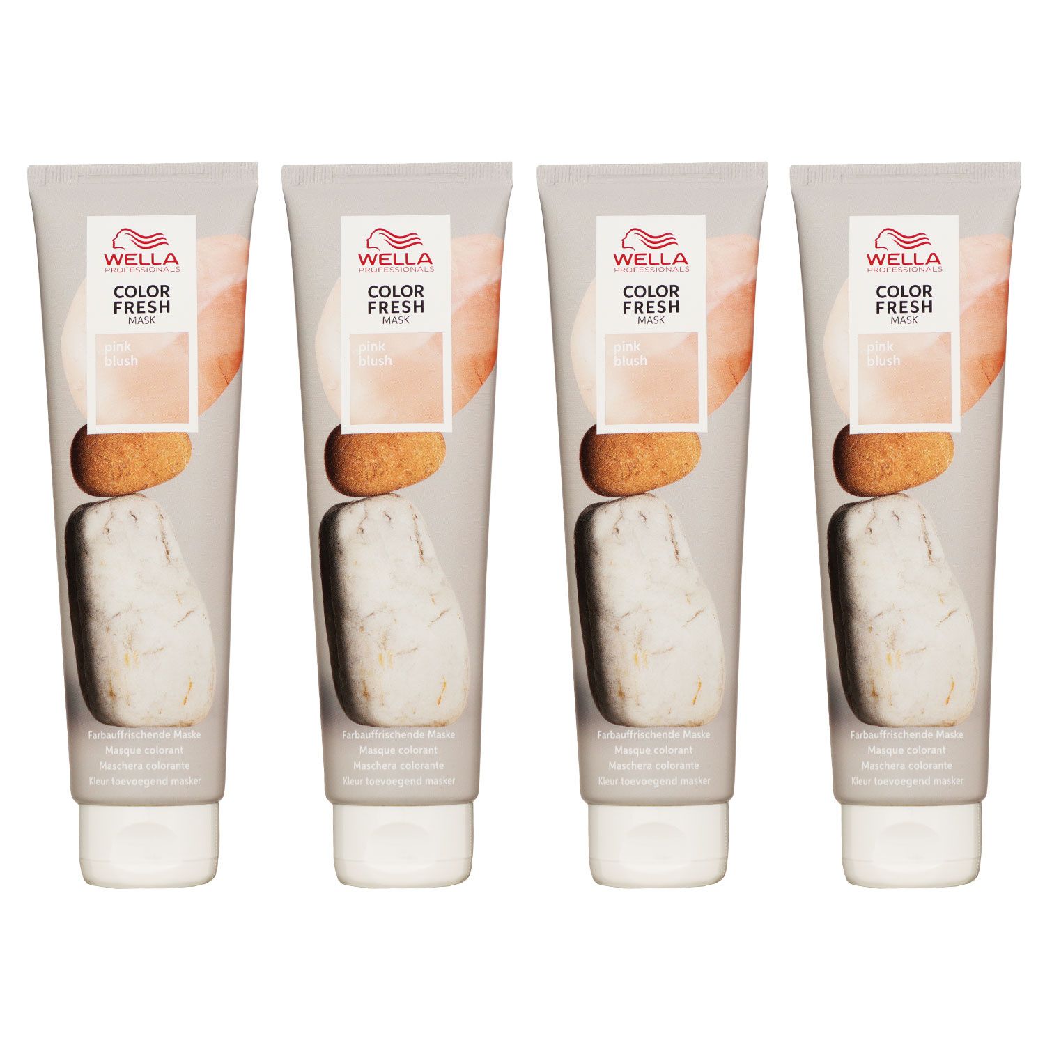 Wella Color Fresh Mask 4 x 150 ml T�nungsmaske Farbmaske Pink Blush Set