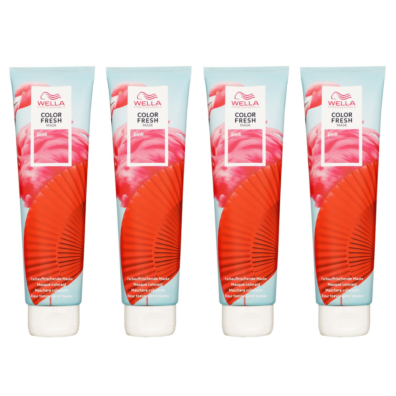 Wella Color Fresh Mask 4 x 150 ml T�nungsmaske Farbmaske Pink Set