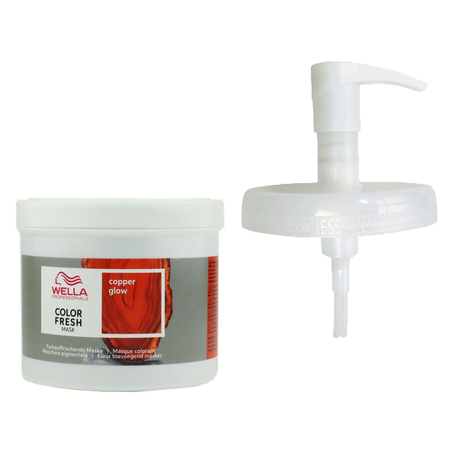 Wella Color Fresh Mask 500 ml Copper Glow T�nungsmaske Haart�nung & 500 ml Dosierpumpe Set