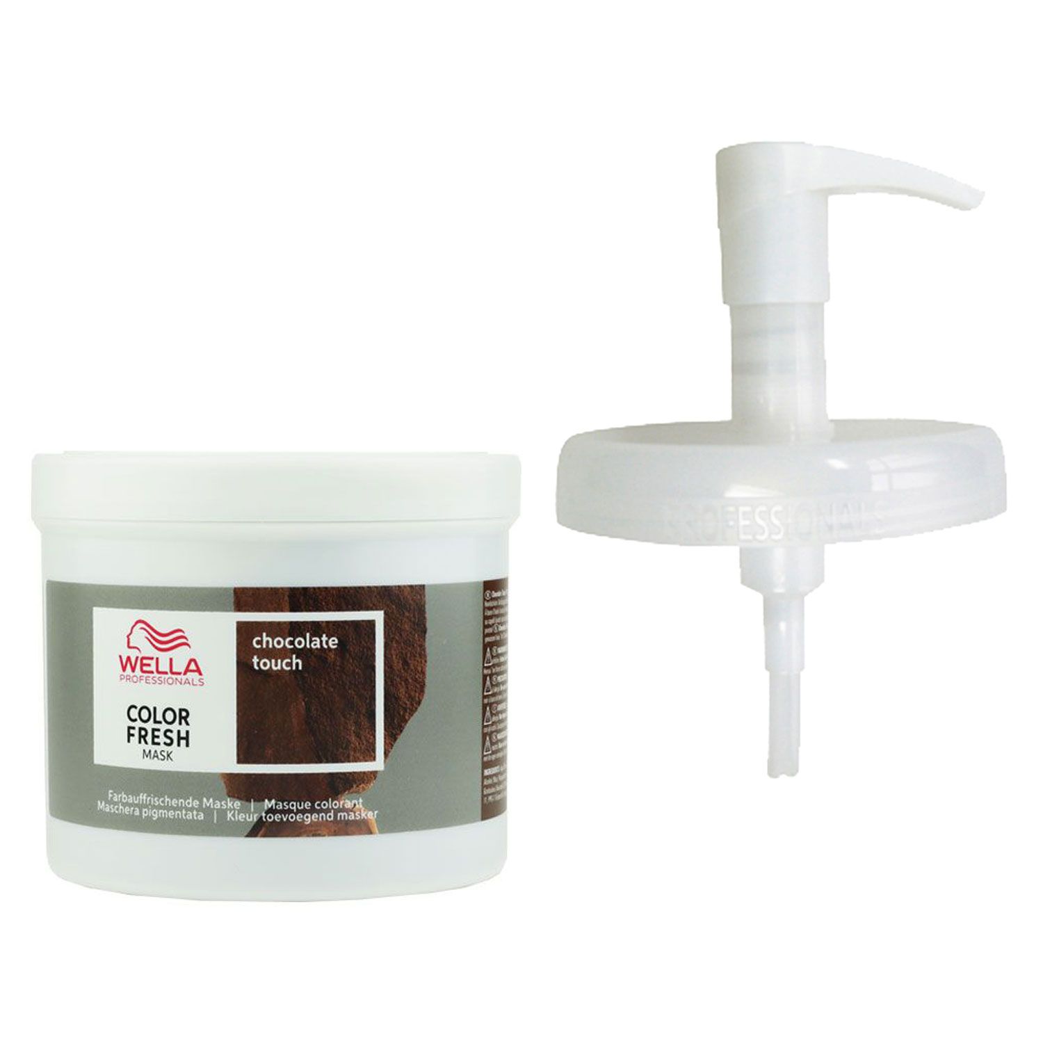 Wella Color Fresh Mask 500 ml T�nungsmaske Haart�nung Chocolate Touch & 500 ml Dosierpumpe Set