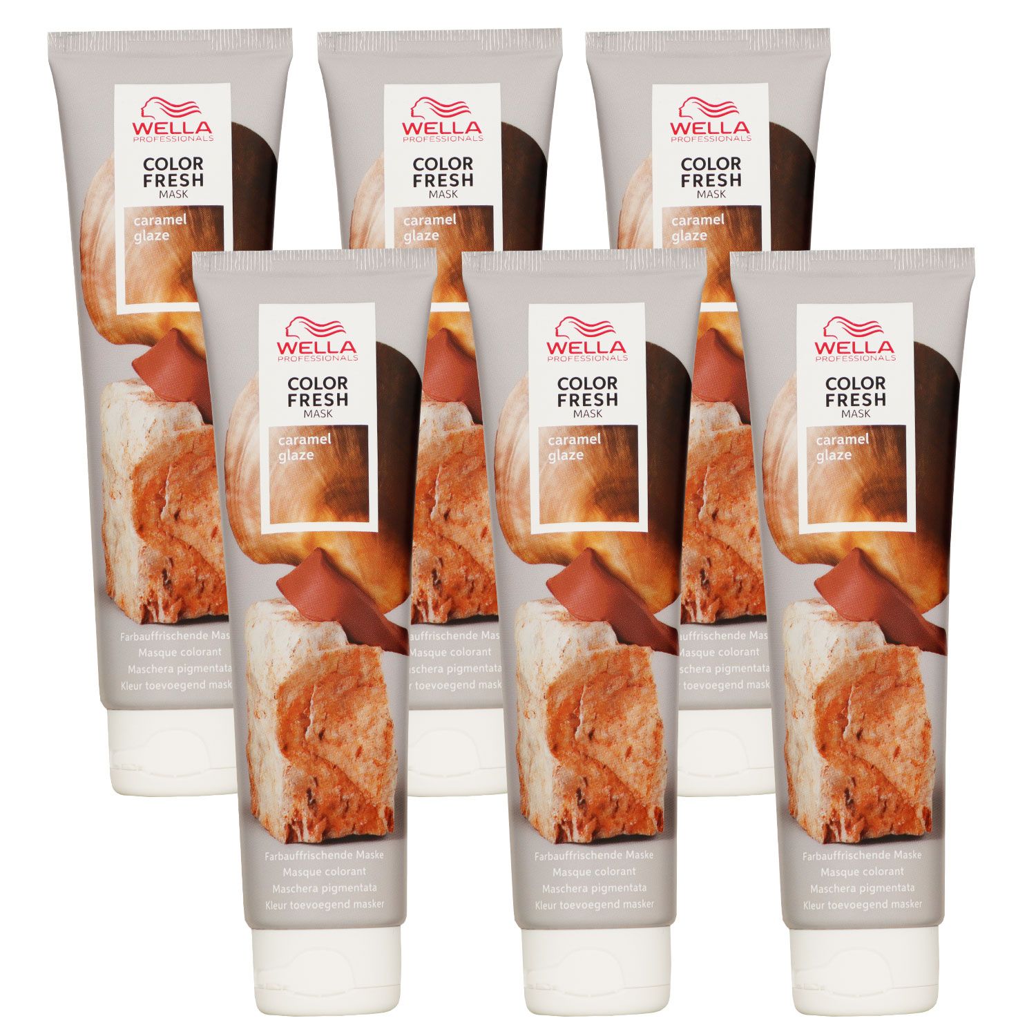 Wella Color Fresh Mask 6 x 150 ml T�nungsmaske Farbmaske Caramel Glaze Set