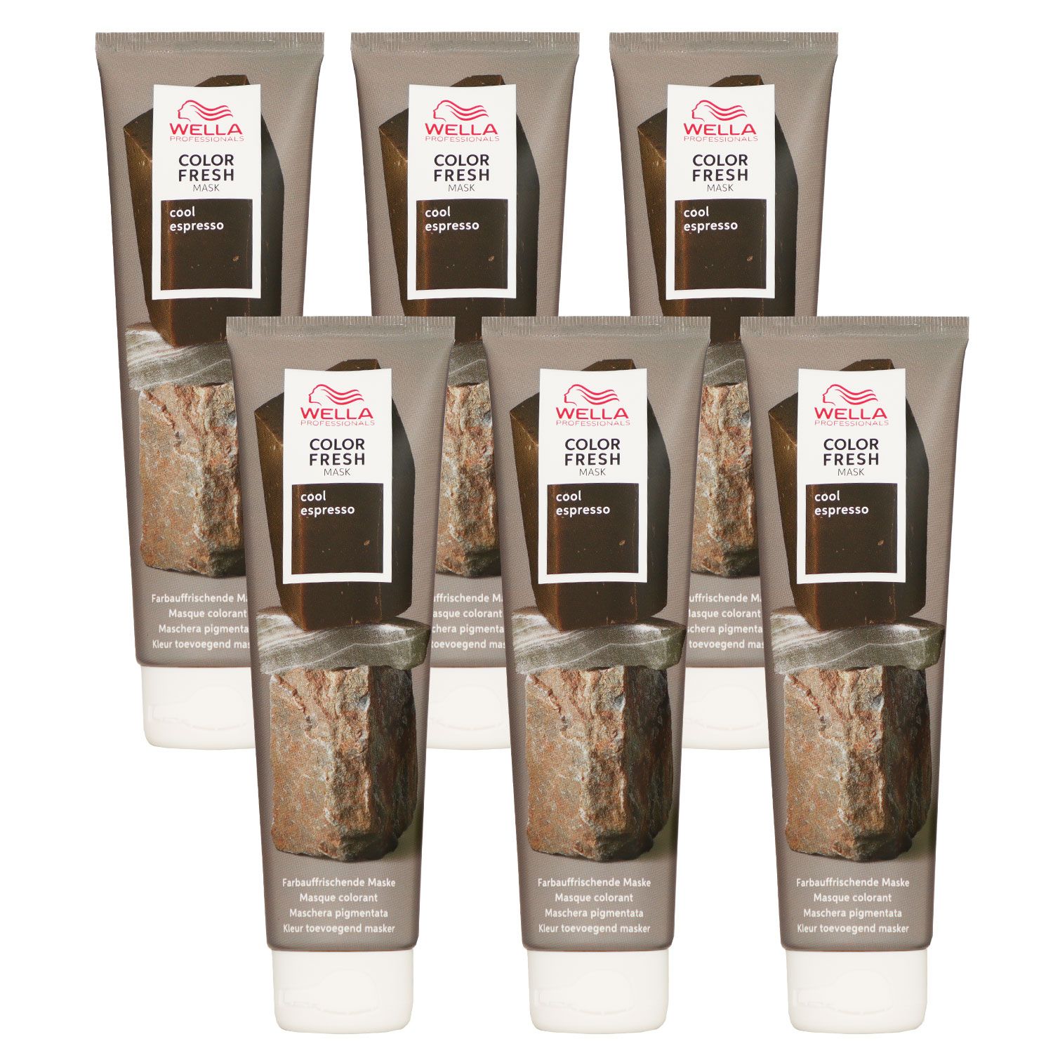 Wella Color Fresh Mask 6 x 150 ml T�nungsmaske Farbmaske Cool Espresso Set