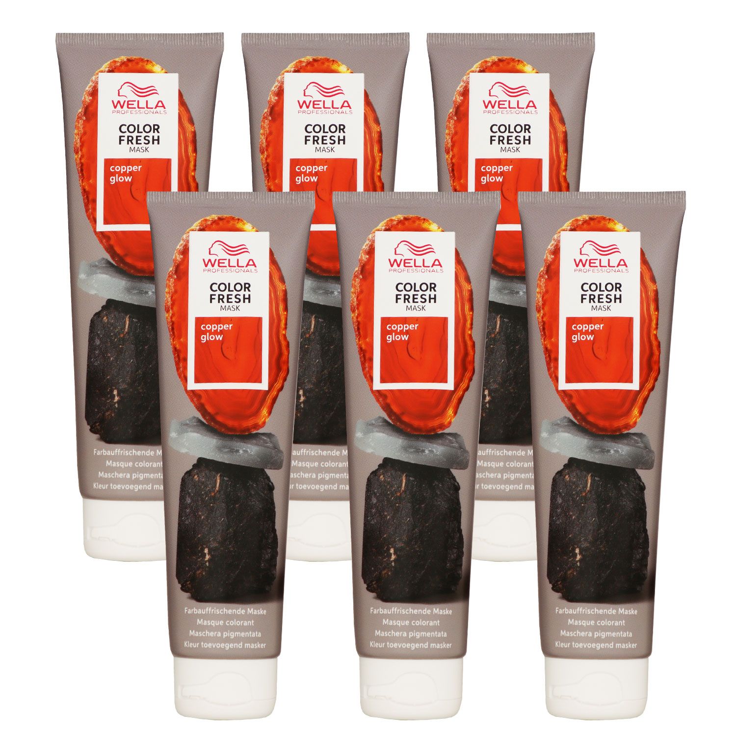 Wella Color Fresh Mask 6 x 150 ml T�nungsmaske Farbmaske Copper Glow Set