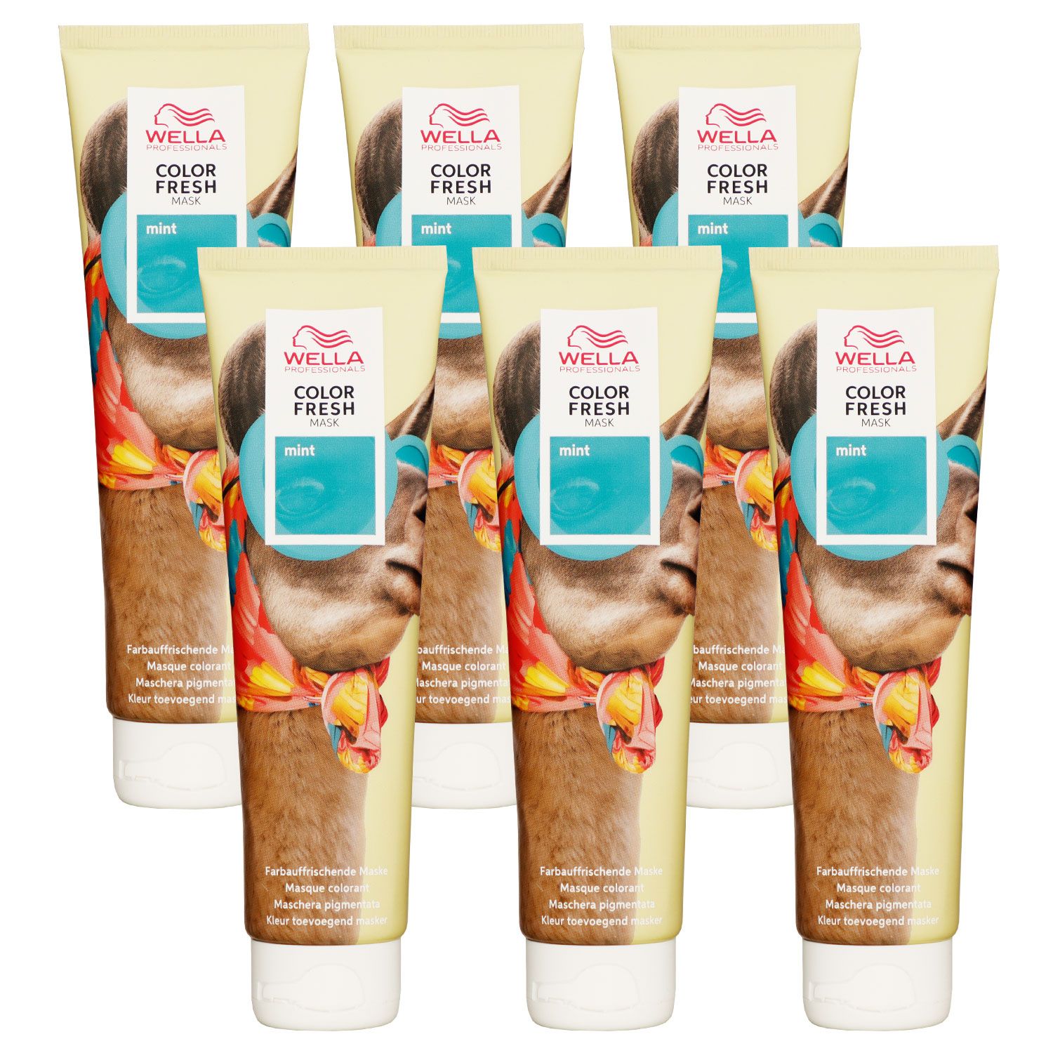 Wella Color Fresh Mask 6 x 150 ml T�nungsmaske Farbmaske Mint Set