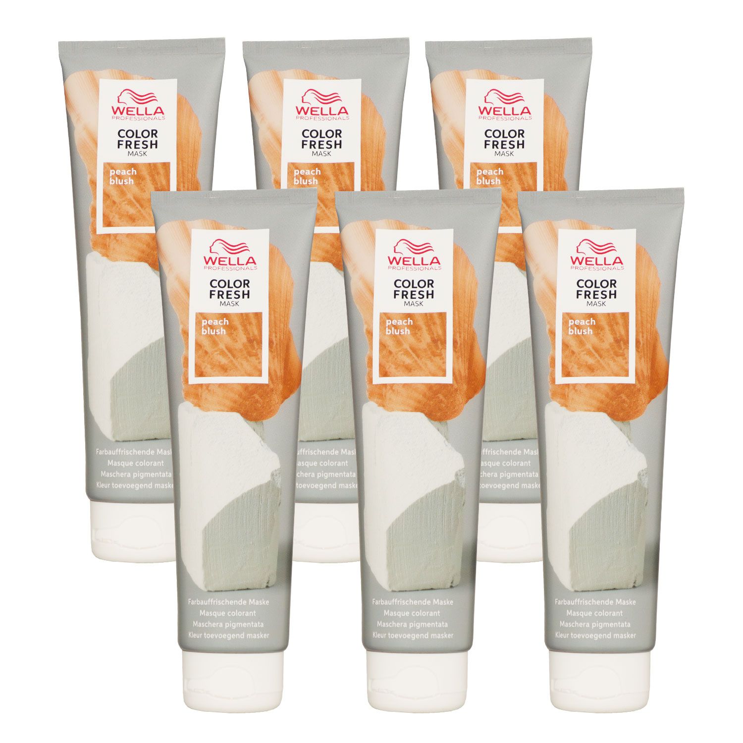 Wella Color Fresh Mask 6 x 150 ml T�nungsmaske Farbmaske Peach Blush Set