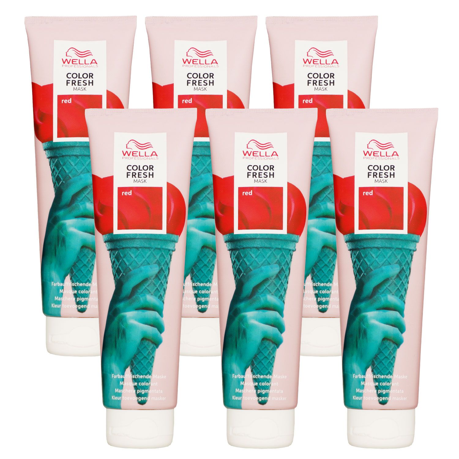 Wella Color Fresh Mask 6 x 150 ml T�nungsmaske Farbmaske Red Set