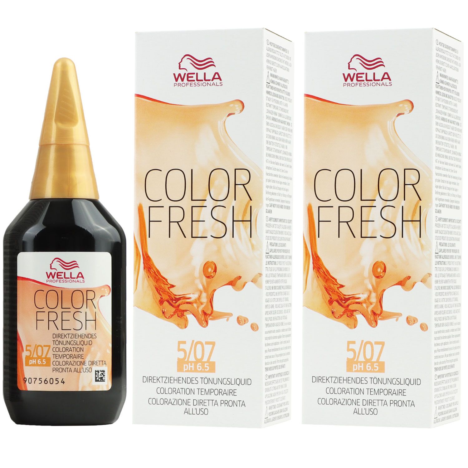 Wella Color Fresh T�nungsliquid 2 x 75 ml 5/07 hellbraun natur braun Set