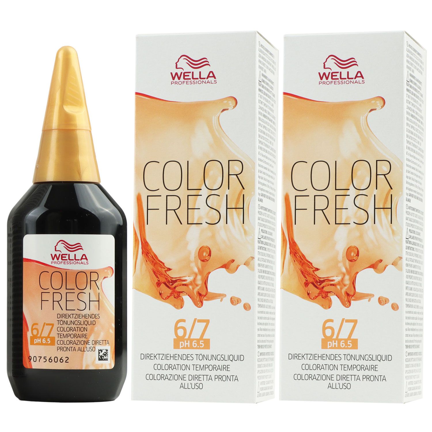 Wella Color Fresh T�nungsliquid 2 x 75 ml 6/7 dunkelblond braun Set