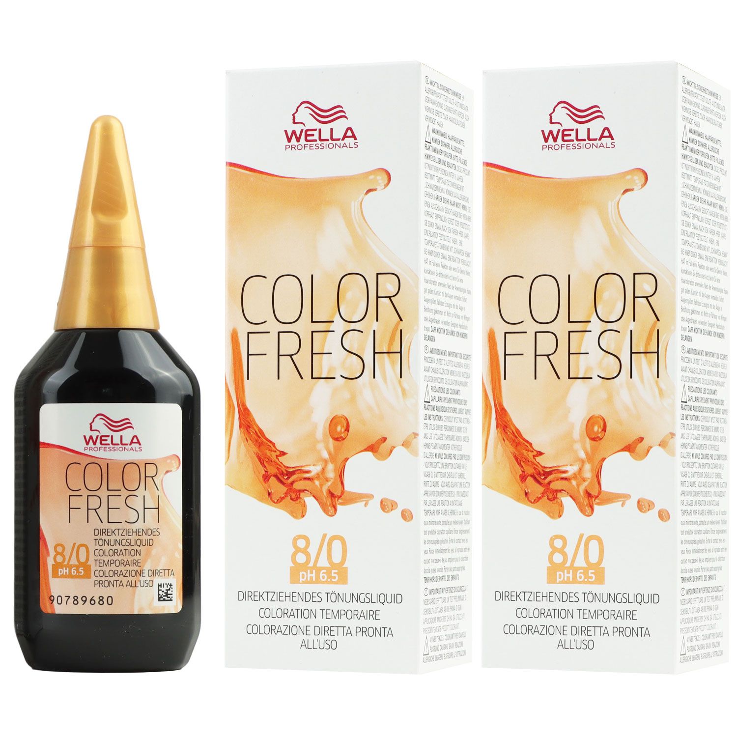 Wella Color Fresh T�nungsliquid 2 x 75 ml 8/0 hellblond Set