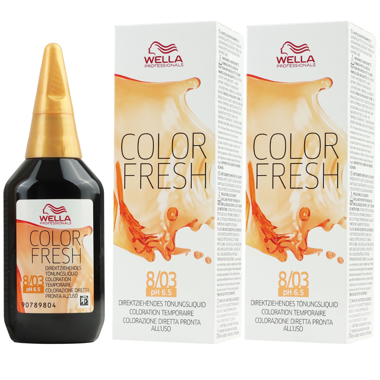 Wella Color Fresh T�nungsliquid 2 x 75 ml 8/03 helllblond natur gold Set
