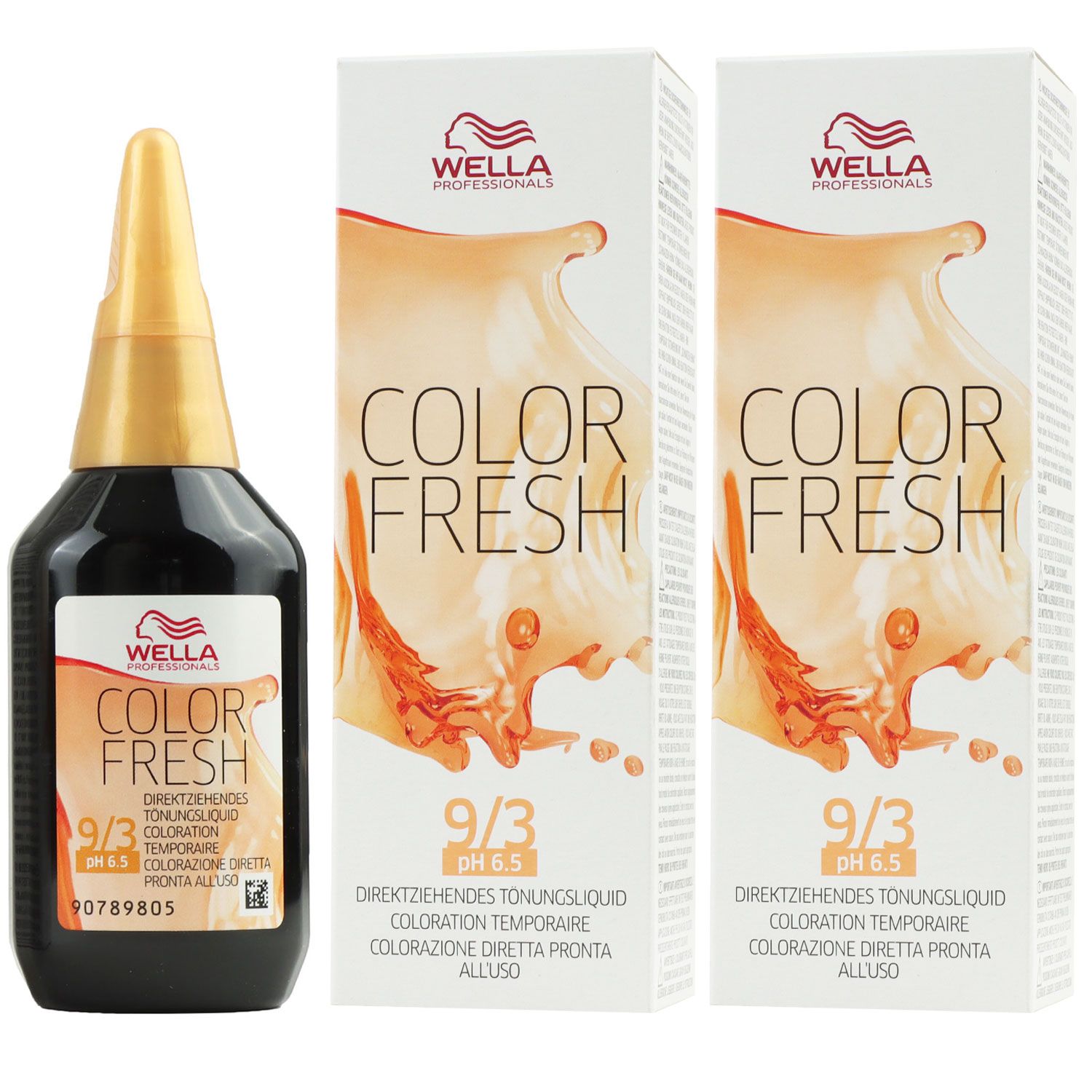 Wella Color Fresh T�nungsliquid 2 x 75 ml 9/3 lichtblond gold Set