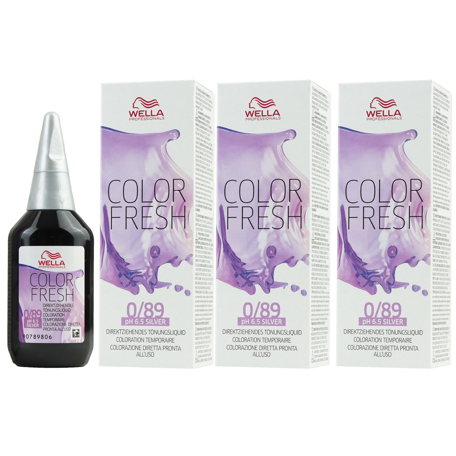 Wella Color Fresh T�nungsliquid 3 x 75 ml 0/89 perl cendre Set