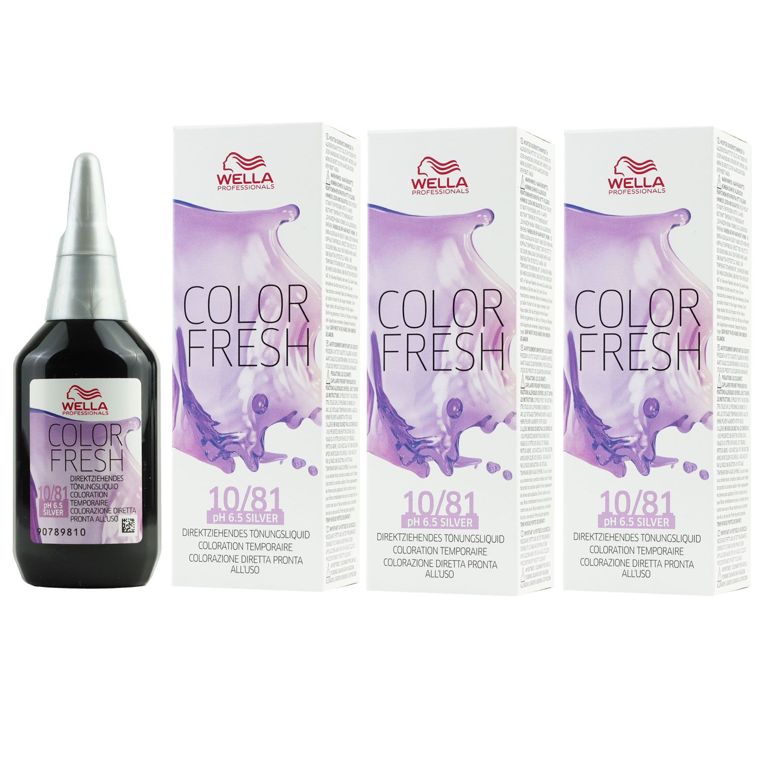 Wella Color Fresh T�nungsliquid 3 x 75 ml 10/81 hell lichtblond pearl asch Set